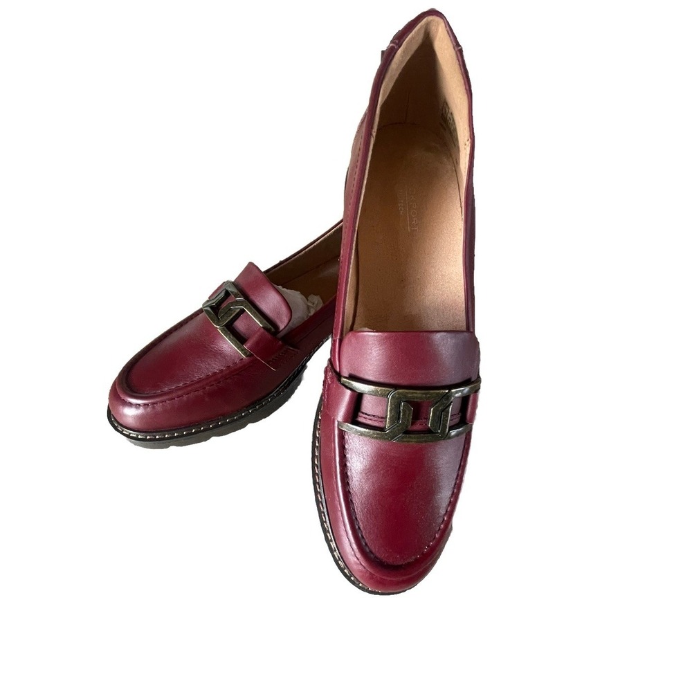 NWOB ROCKPORT Women's Emmes Loafer Burgundy Leather Size 9 Trutech